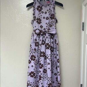 Kate Spade Floral Purple and Brown Sleeveless Dress